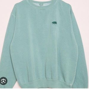 brandy melville green bear erica sweatshirt